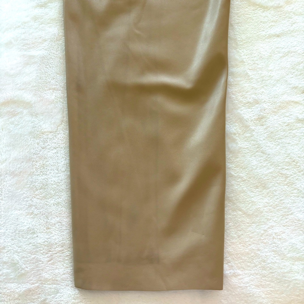 DKNY Faux Leather High Waist Tan Pants--Sz XL - Picture 14 of 16